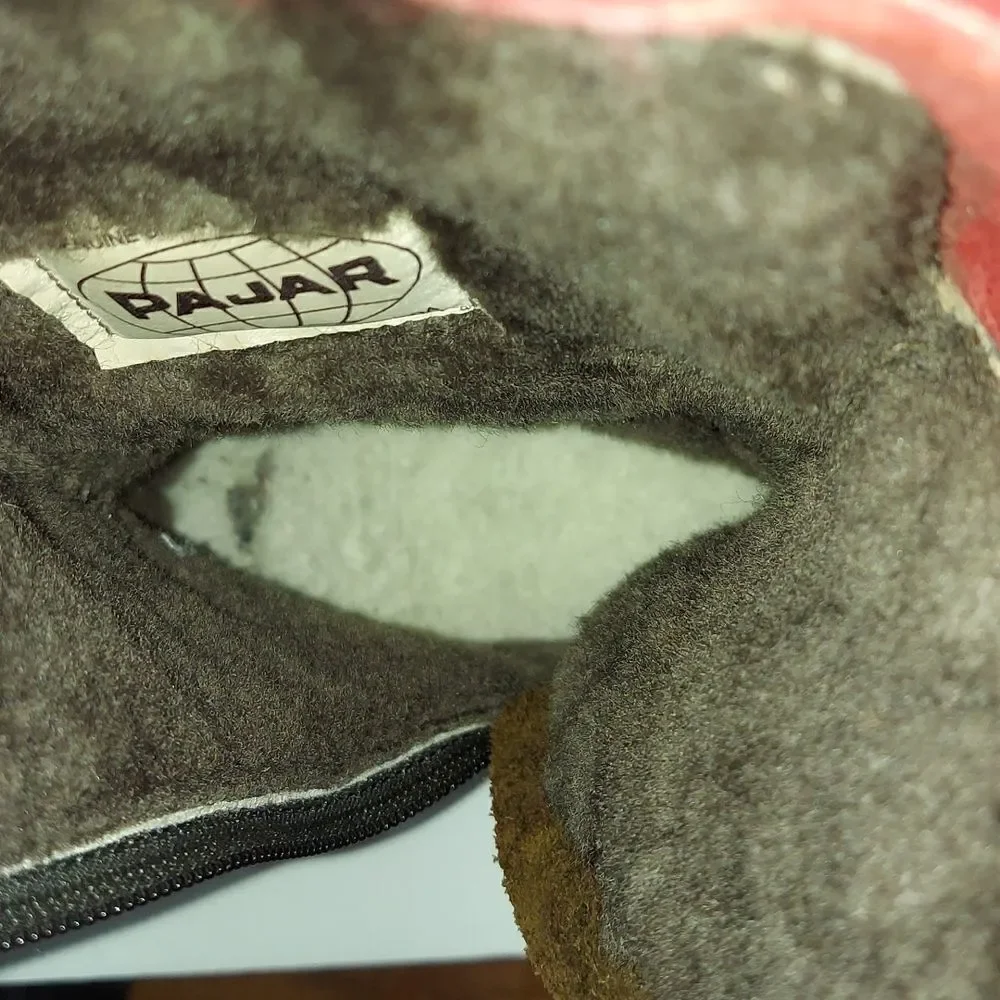 Pajar Suede Pink Shearling Snow Gripping Winter Boots Sz 7